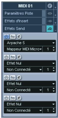 STEINBERG CUBASE SX - Section effets send (départs) - 1