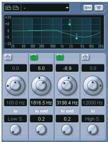 STEINBERG CUBASE SX - Procédureaux réglages de l'égaliseur (EQ) - 4