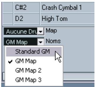 STEINBERG CUBASE SX - Utilisation de listes de noms de batterie - 1