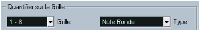 STEINBERG CUBASE SX - Les menus locaux grille et type - 1