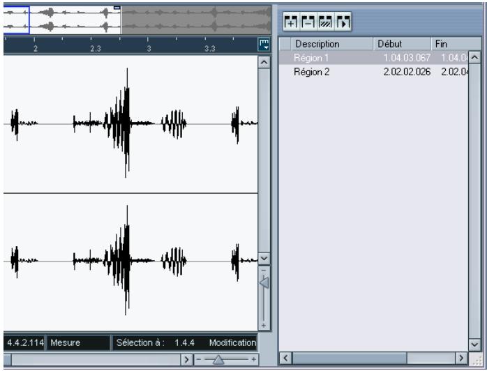 STEINBERG CUBASE SX - Créer une région - 1