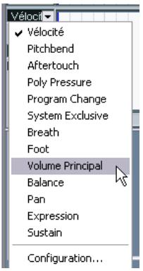 STEINBERG CUBASE SX - Sélectionner un type d'événement - 1