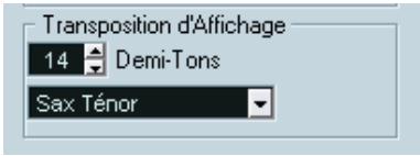 STEINBERG CUBASE SX - Transposition d'affichage - 1