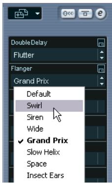 STEINBERG CUBASE SX - Sélectionner des préréglages d'effet - 2