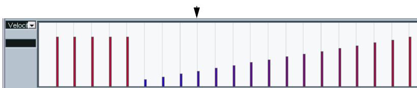 STEINBERG CUBASE SX - Édition des valeurs de vitesse - 4