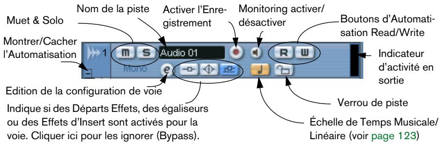 STEINBERG CUBASE SX - La liste des pistes - 1
