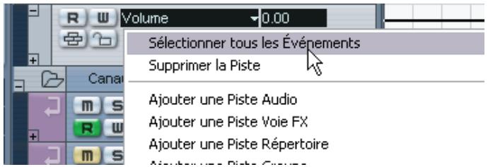 STEINBERG CUBASE SX - Sélectionner les points d'événements d'automatisation - 2