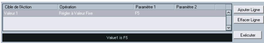 STEINBERG CUBASE SX - Spécifier les actions - 1