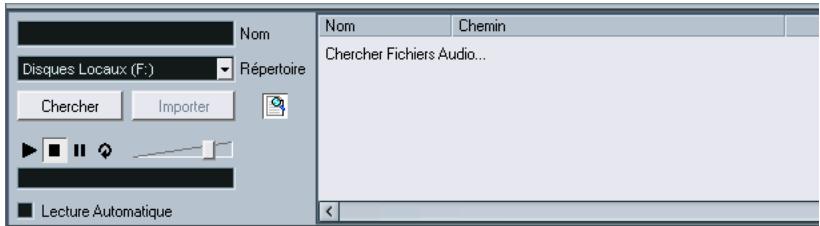 STEINBERG CUBASE SX - Recherche de fichiers audio sur le disque - 1