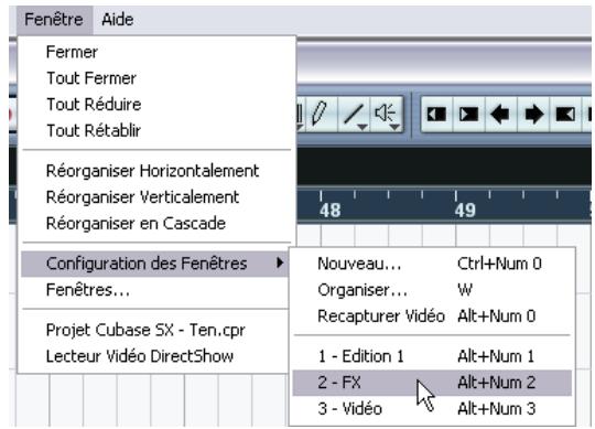 STEINBERG CUBASE SX - Travailler avec les configurations de fenêtres - 1