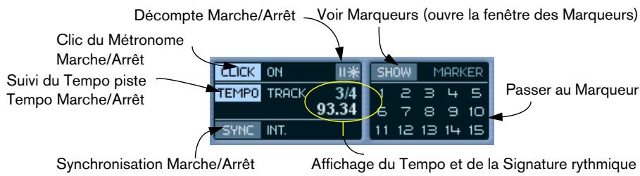 STEINBERG CUBASE SX - La palette transport - 4