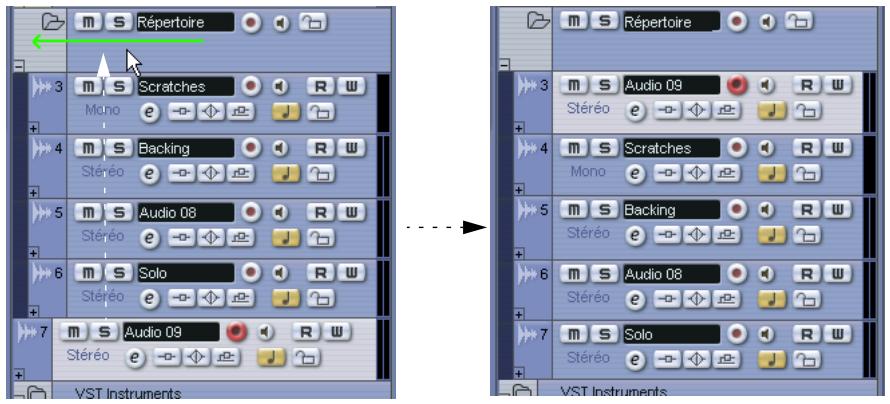 STEINBERG CUBASE SX - Transférer des pistes dans un dossier - 1