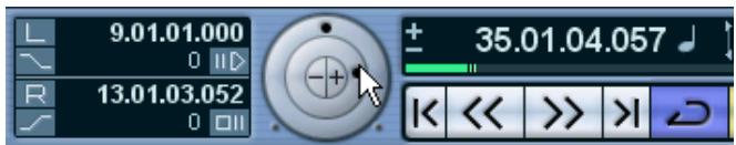 STEINBERG CUBASE SX - Écoute dynamique du projet - la molette jog (cubase SX uniquely) - 1