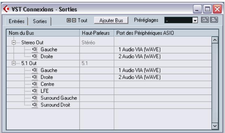 STEINBERG CUBASE SX - La fenêtre VST connexions - 1
