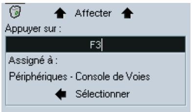 STEINBERG CUBASE SX - Ajouter ou modifier un raccourci clavier - 3