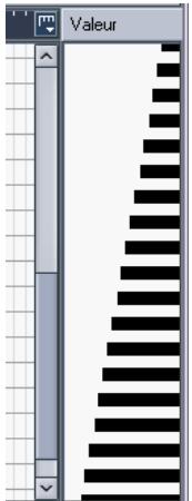 STEINBERG CUBASE SX - Édition dans l'affichage des valeurs - 1
