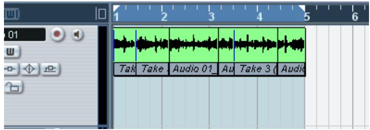 STEINBERG CUBASE SX - Enregistrement audio en mode empilé - 2