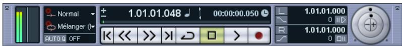 STEINBERG CUBASE SX - Le dialogue de configuration de la palette transport - 2