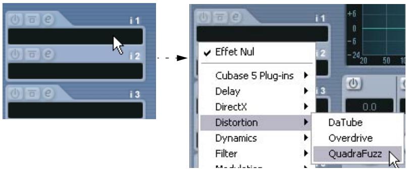 STEINBERG CUBASE SX - Envoyer une voie audio dans les effets d'insert - 1