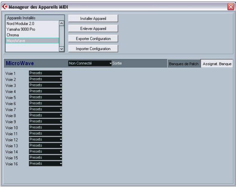 STEINBERG CUBASE SX - Installer un appareil MIDI - 2