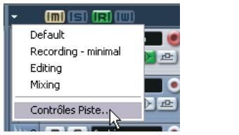 STEINBERG CUBASE SX - Ouvrir le dialogue "contrôles piste - 1