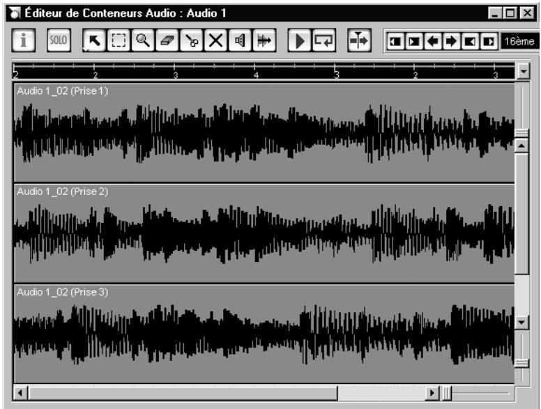 STEINBERG NUENDO - Double cliquez dans le conteneur afin d'ouvrir l'éditeur de conteneurs audio. - 1