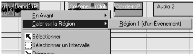 STEINBERG NUENDO - Vous pouvez alors sélectionner n'importe laquelle de ces prises dans le sous-menu et elle remplacera celle figurant en tant qu'événement dans la fenêtre projet. - 1