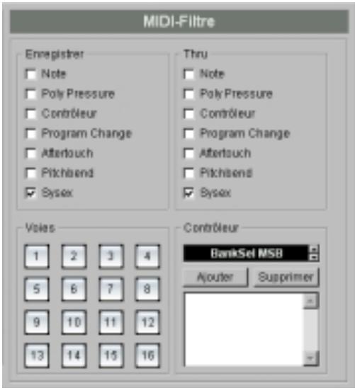 STEINBERG NUENDO - Filtrage MIDI - 1