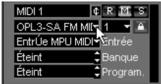 STEINBERG NUENDO - Réglage du canal et de la sortie MIDI dans la liste des pistes - 1