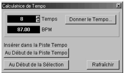 STEINBERG NUENDO - La calculatrice de tempo - 1