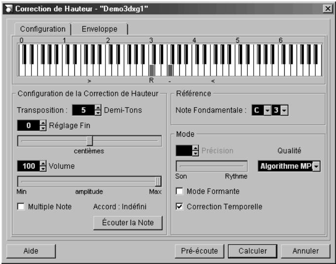 STEINBERG NUENDO - Correction de hauteur - 1