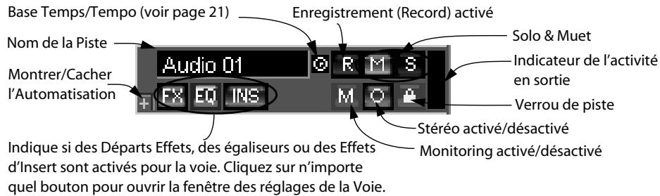 STEINBERG NUENDO - La liste des pistes - 1