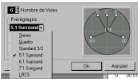 STEINBERG NUENDO - Choisir un type de surround - 1