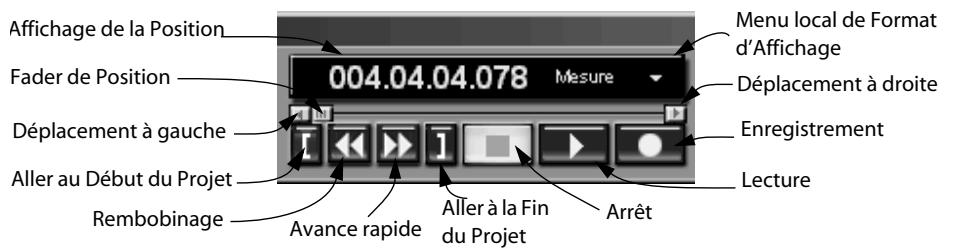 STEINBERG NUENDO - La palette transport - 2