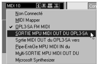 STEINBERG NUENDO - Réglage du canal et de la sortie MIDI dans la liste des pistes - 2