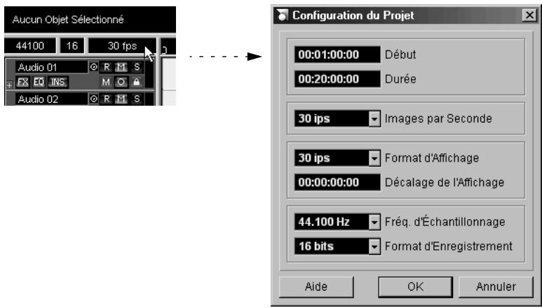 STEINBERG NUENDO - Le dialogue configuration du projet - 1