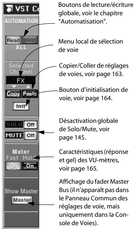 STEINBERG NUENDO - Le panneau commun - 1