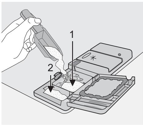 PROGRESS PI1310S - Verse le produit de lavage dans le compartment correspondant - 2