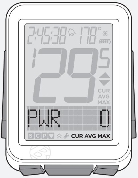 BONTRAGER NODE 1 - Visualisation de la puissance CUR AVG MAX - 1