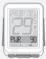 BONTRAGER NODE 1 - Visualisation de la puissance CUR AVG MAX - 4