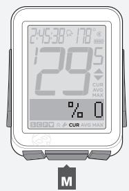 BONTRAGER NODE 1 - Pour visualiser le dénivélé (\%), le trajet (TRP) et le total (TTL) - 4