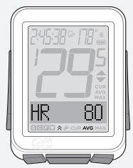 BONTRAGER NODE 1 - Visualisation du rythme cardiaque CUR AVG MAX - 4