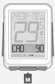BONTRAGER NODE 1 - Visualisation de la cadence CUR AVG MAX - 3