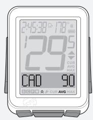 BONTRAGER NODE 1 - Visualisation de la cadence CUR AVG MAX - 4