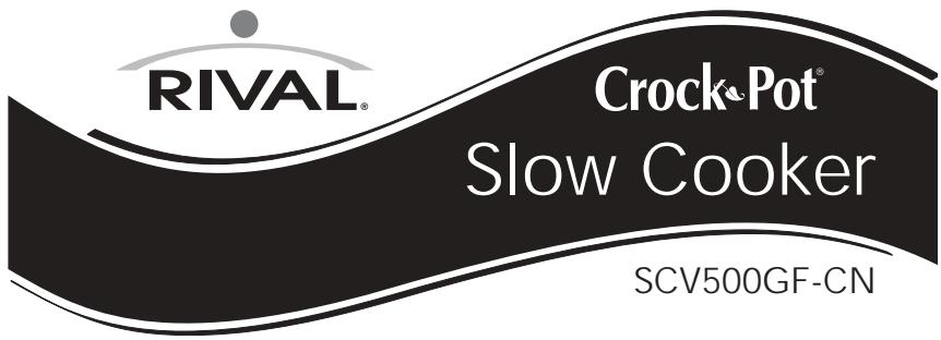 CROCK POT SCV500GF-CN - SAVE THIS WARRANTY INFORMATION - 1