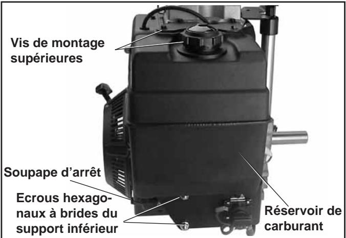 Vis de montage supérieures Soupape d'arrêt Ecrous hexagonaux à brides du support inférieur Réservoir de carburant