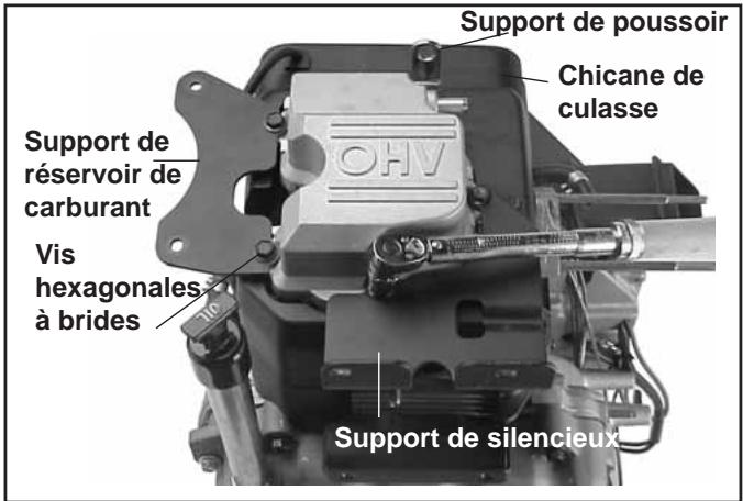 Support de poussoir Chicane de culasse Support de réservoir de carburant Vis hexagonales à brides Support de silencieux