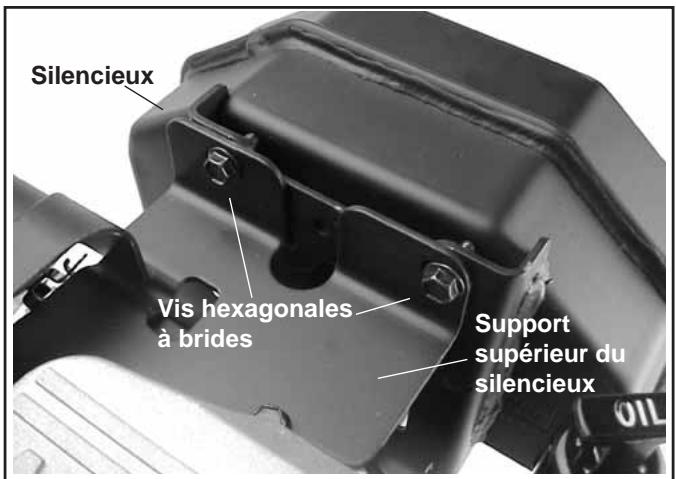 Silencieux Vis hexagonales à brides Support supérieur du silencieux