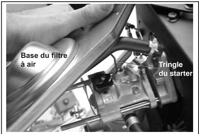 Base du filtre à air Tringle du starter