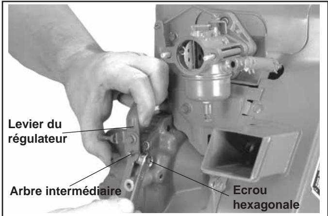 Levier du régulateur Arbre intermédiaire Ecrou hexagonale